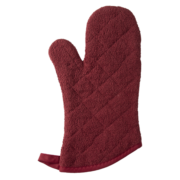 Ritz Value Basics Solid Quilted 100% Cotton Terry Thumb Mitt Brick Red 9657122